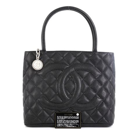 chanel classic medallion medium tote bag|chanel medallion tote quilted caviar.